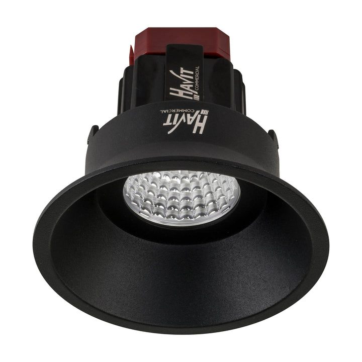HCP-81220406 | HCP-81240406 - Black Round Deep Fixed 6w Recessed LED Downlight