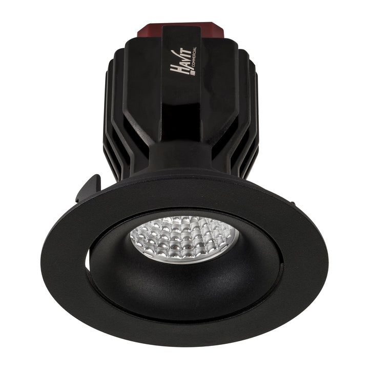 HCP-81220517 / HCP-81240517 - Black Round Tilt 17w Recessed LED Downlight