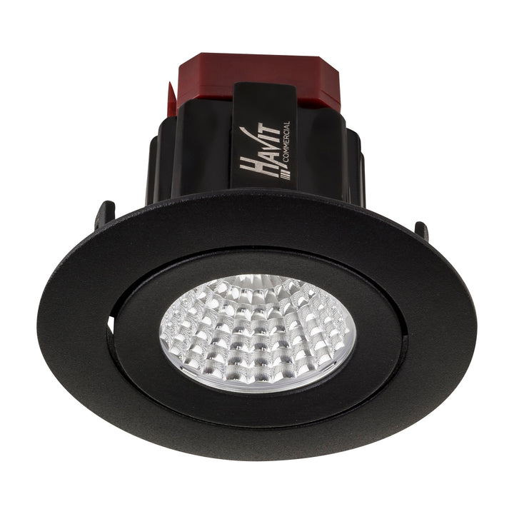 HCP-81220606 | HCP-81240606 - Black Round Tilt 6w Recessed LED Downlight