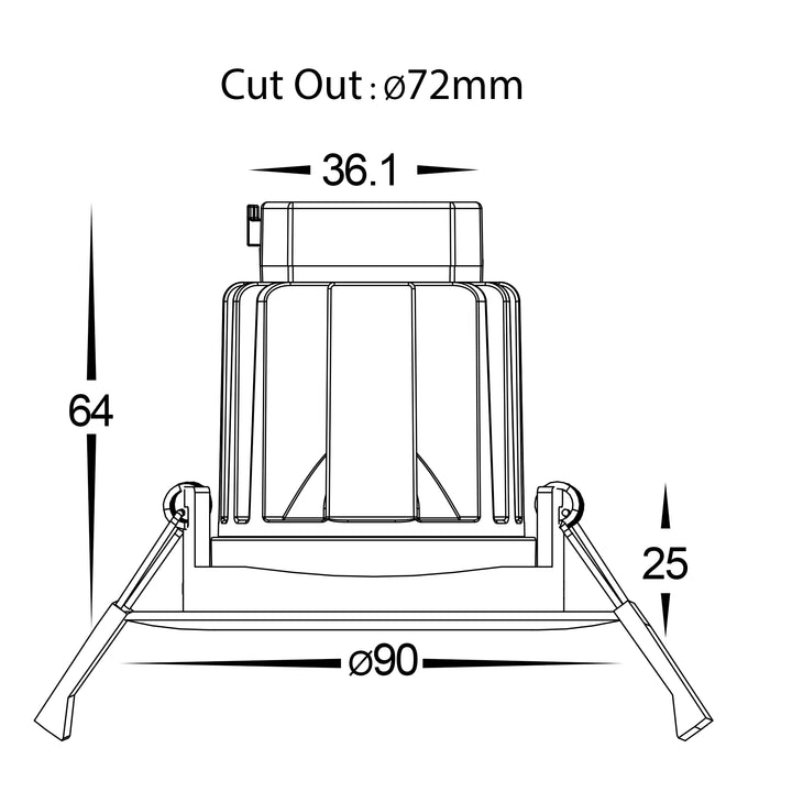 HCP-81320606 | HCP-81340606 - White Round Tilt 6w Recessed LED Downlight