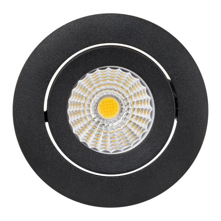 HCP-81220606 | HCP-81240606 - Black Round Tilt 6w Recessed LED Downlight