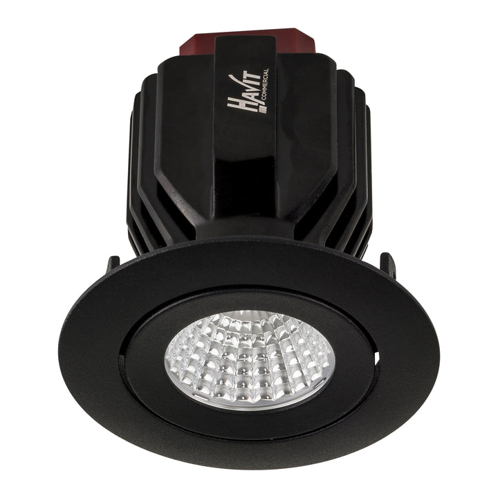 HCP-81220617 / HCP-81240617 - Black Round Tilt 17w Recessed LED Downlight