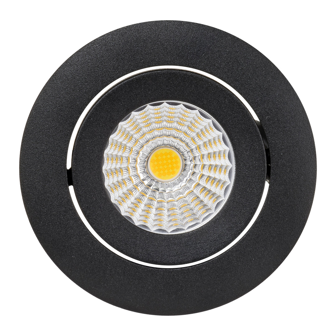 HCP-81220617 / HCP-81240617 - Black Round Tilt 17w Recessed LED Downlight