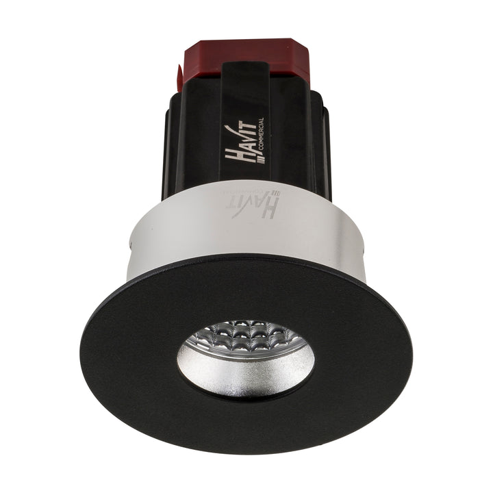 HCP-81220709 / HCP-81240709 - Black Round Pinhole 9w Recessed LED Downlight