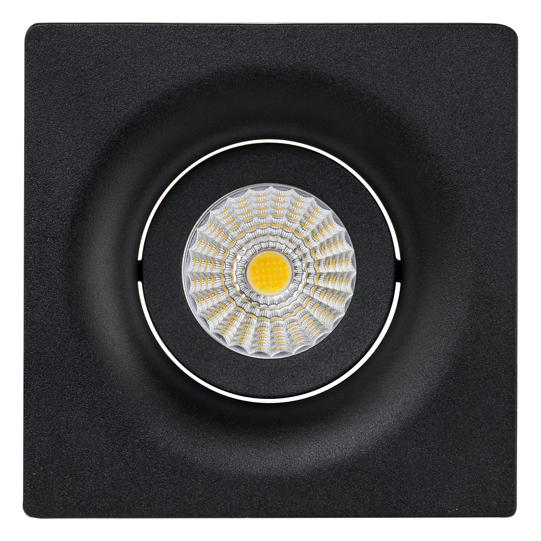 HCP-81220809 / HCP-81240809 - Black Square Tilt 9w Recessed LED Downlight
