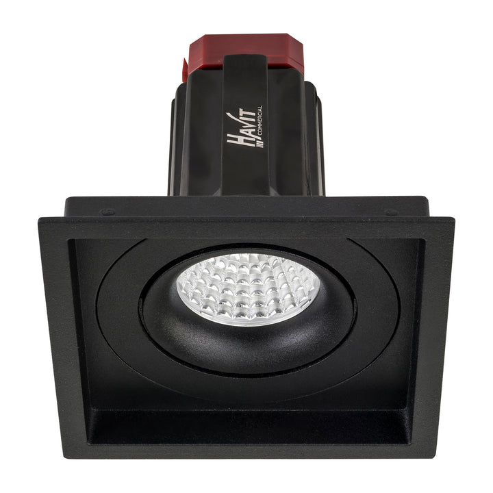 HCP-81221013 / HCP-81241013 - Black Square Tilt 13w Recessed LED Downlight