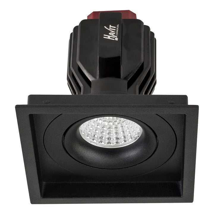HCP-81221017 / HCP-81241017 - Black Square Tilt 17w Recessed LED Downlight