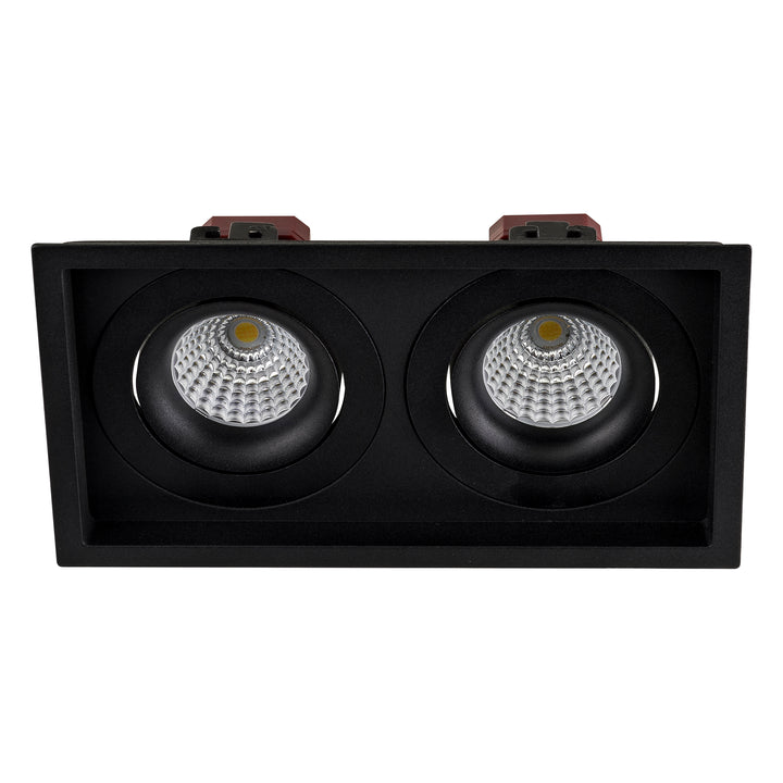 HCP-81221106 | HCP-81241106 - Black Square Recessed Tilt 2 x 6w Recessed LED Downlight
