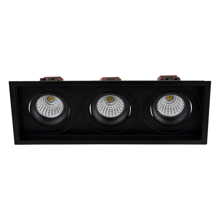 HCP-81221206 | HCP-81241206 - Black Square Recessed Tilt 3 x 6w Recessed LED Downlight