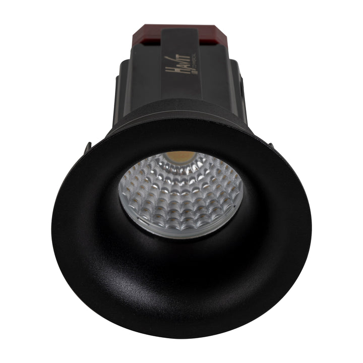 HCP-81221313 / HCP-81241313 - Black Round Fixed 13w Recessed LED Downlight