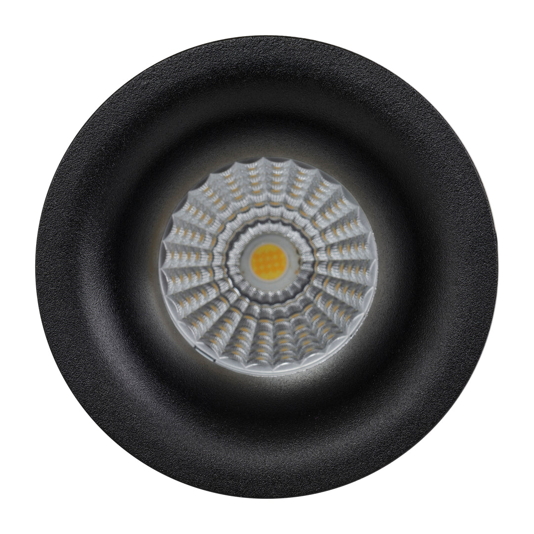 HCP-81221309 / HCP-81241309 - Black Round Fixed 9w Recessed LED Downlight