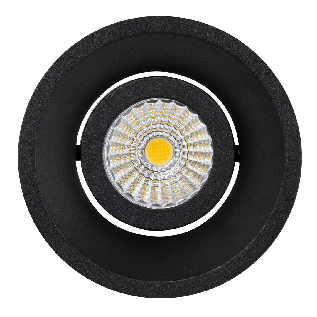 HCP-81250113- Black Round Deep Tilt 13w Dali Tunable Recessed LED Downlight