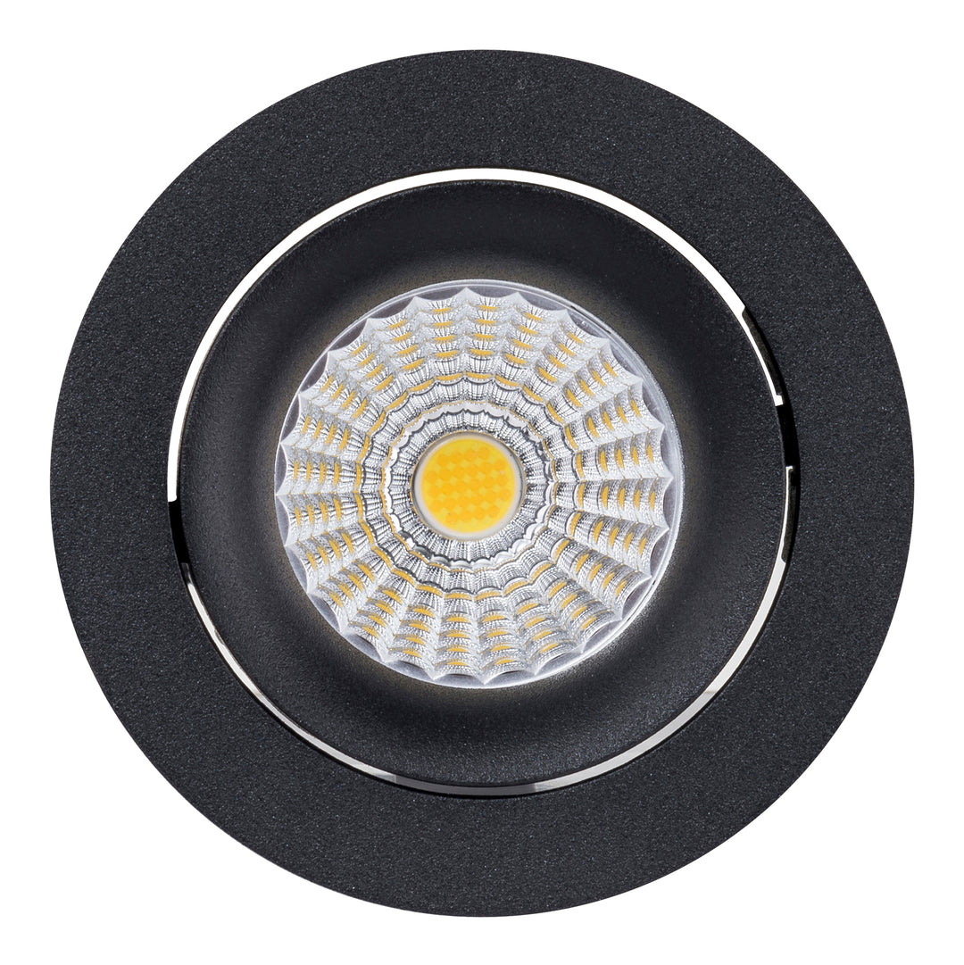 HCP-81250213- Black Round Tilt 13w Dali Tunable Recessed LED Downlight