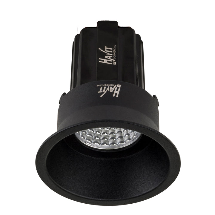 HCP-81250313 - Black Round Deep Fixed 13w Dali Tunable Recessed LED Downlight
