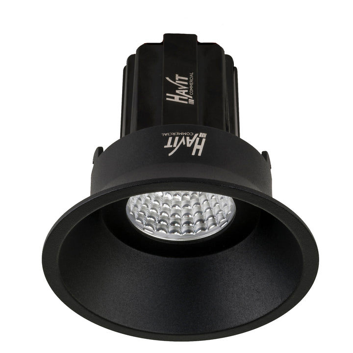 HCP-81250413 - Black Round Deep Fixed 13w Dali Tunable Recessed LED Downlight