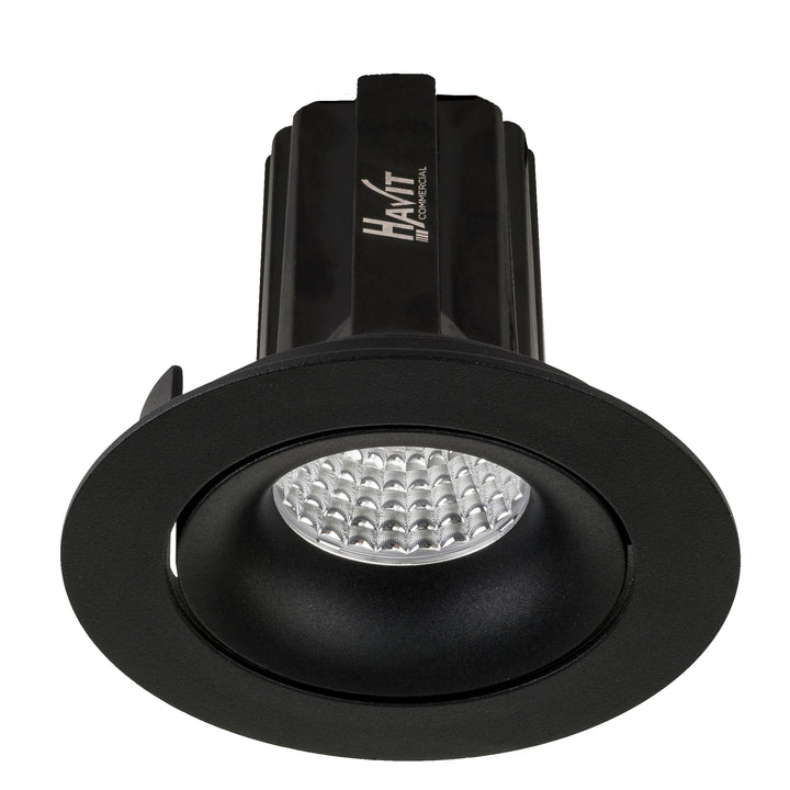 HCP-81250513 - Black Round Tilt 13w Dali Tunable Recessed LED Downlight
