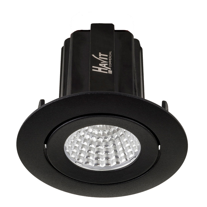 HCP-81250613 - Black Round Tilt 13w Dali Tunable Recessed LED Downlight