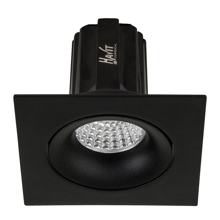 HCP-81250913 - Black Square Tilt 13w Dali Tunable Recessed LED Downlight