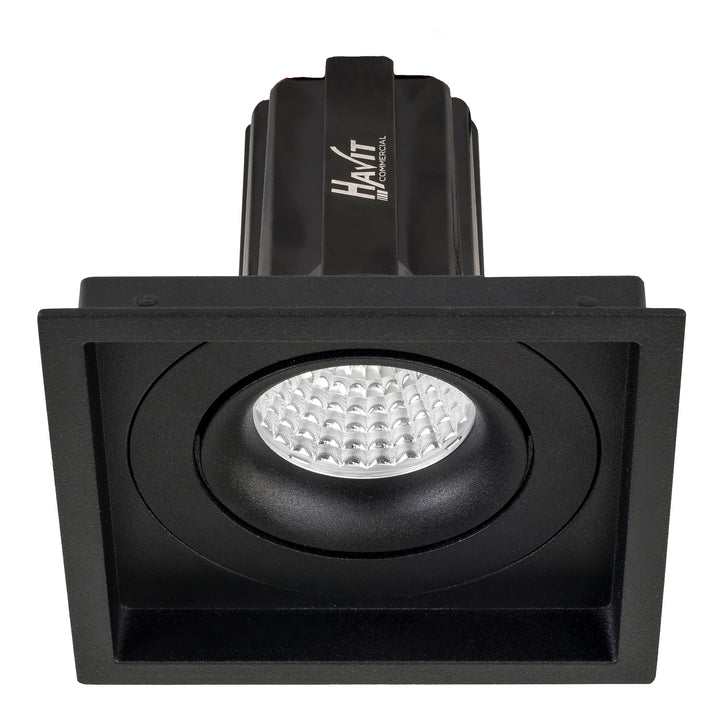HCP-81251013 - Black Square Tilt 13w Dali Tunable Recessed LED Downlight