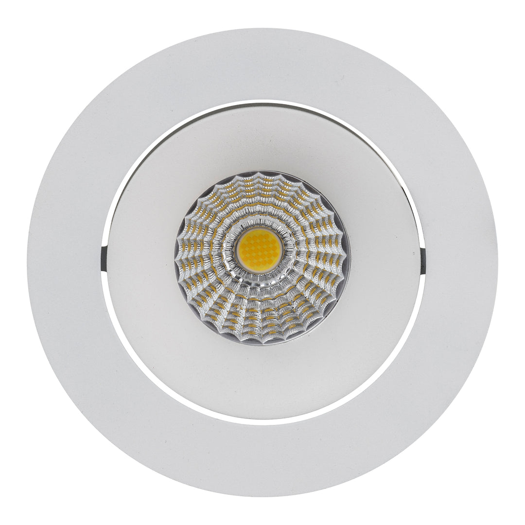 HCP-81320209 / HCP-81340209 - White Round Tilt 9w Recessed LED Downlight