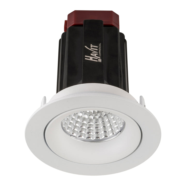 HCP-81320213 / HCP-81340213 - White Round Tilt 13w Recessed LED Downlight