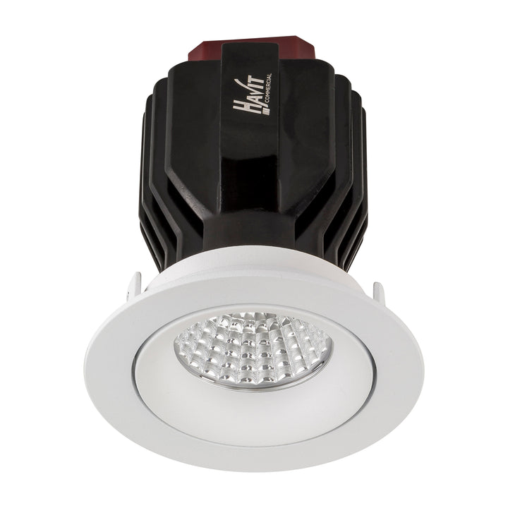 HCP-81320217 / HCP-81340217 - White Round Tilt 17w Recessed LED Downlight