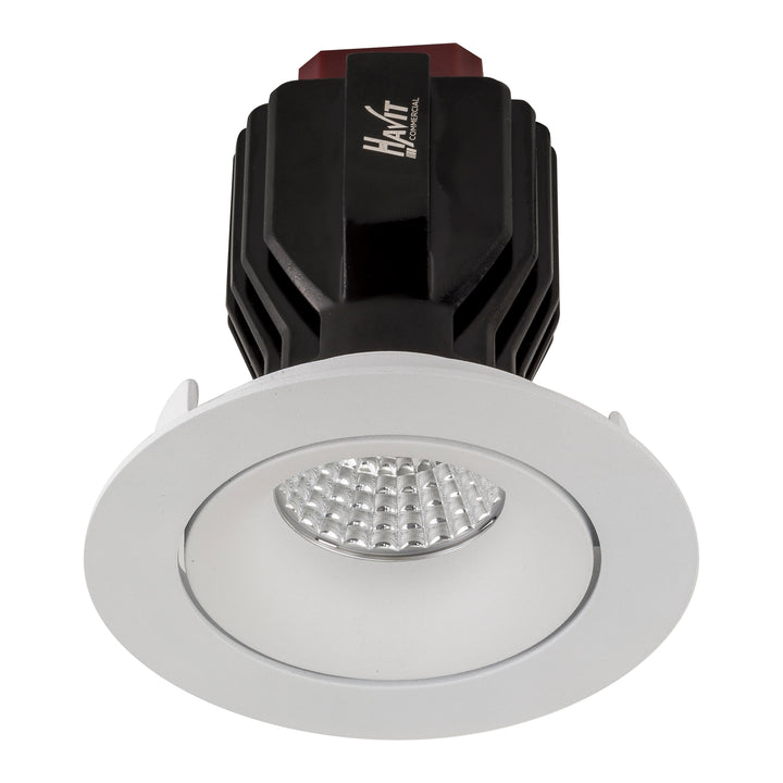 HCP-81320517 / HCP-81340517 - White Round Tilt 17w Recessed LED Downlight