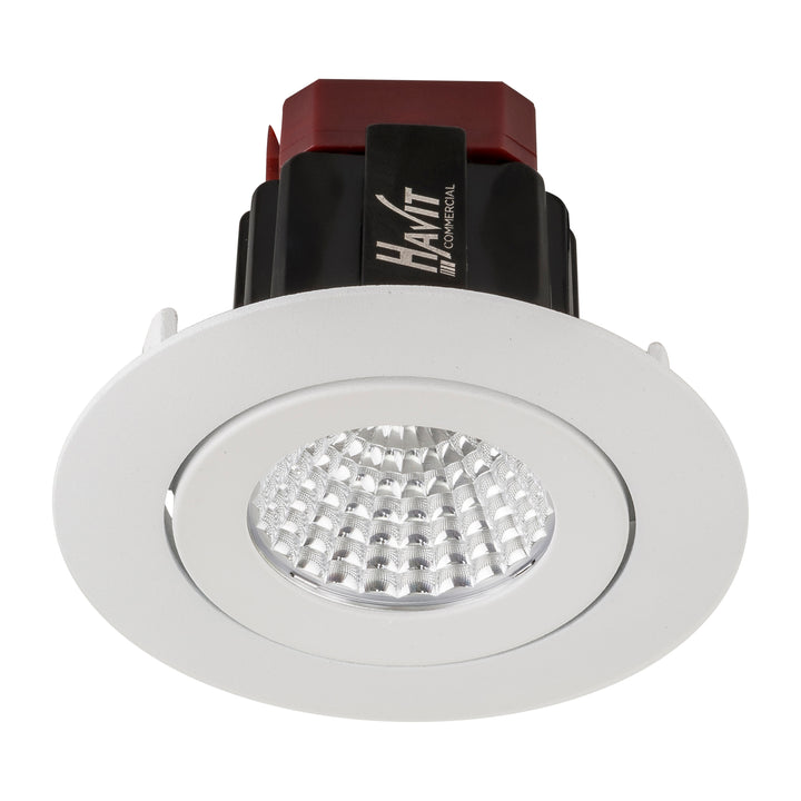 HCP-81320606 | HCP-81340606 - White Round Tilt 6w Recessed LED Downlight