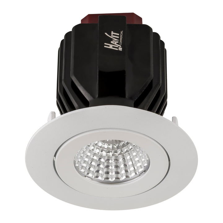 HCP-81320617 / HCP-81340617 - White Round Tilt 17w Recessed LED Downlight