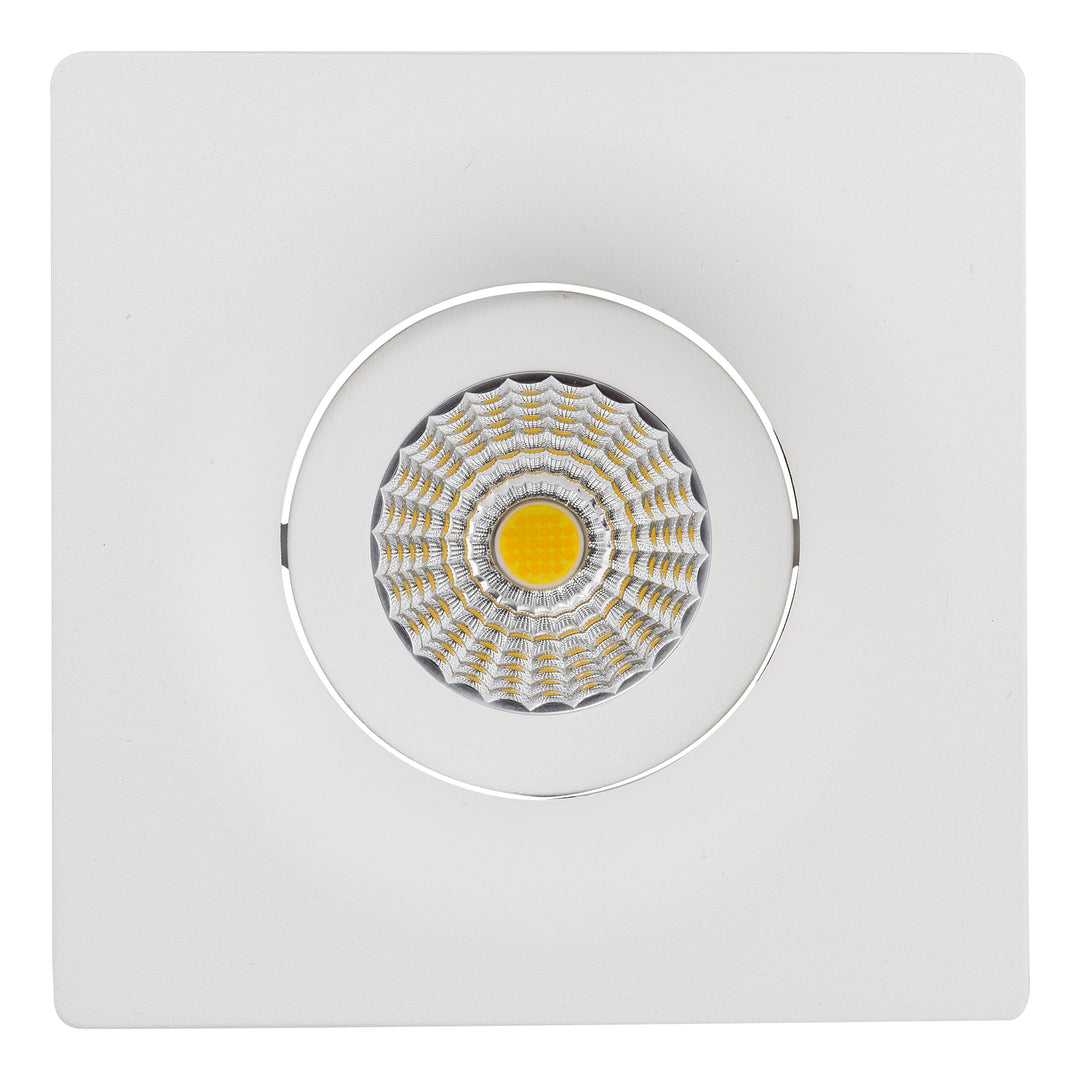 HCP-81320809 / HCP-81340809 - White Square Tilt 9w Recessed LED Downlight