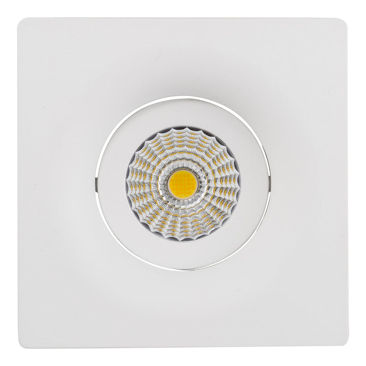 HCP-81320809 / HCP-81340809 - White Square Tilt 9w Recessed LED Downlight