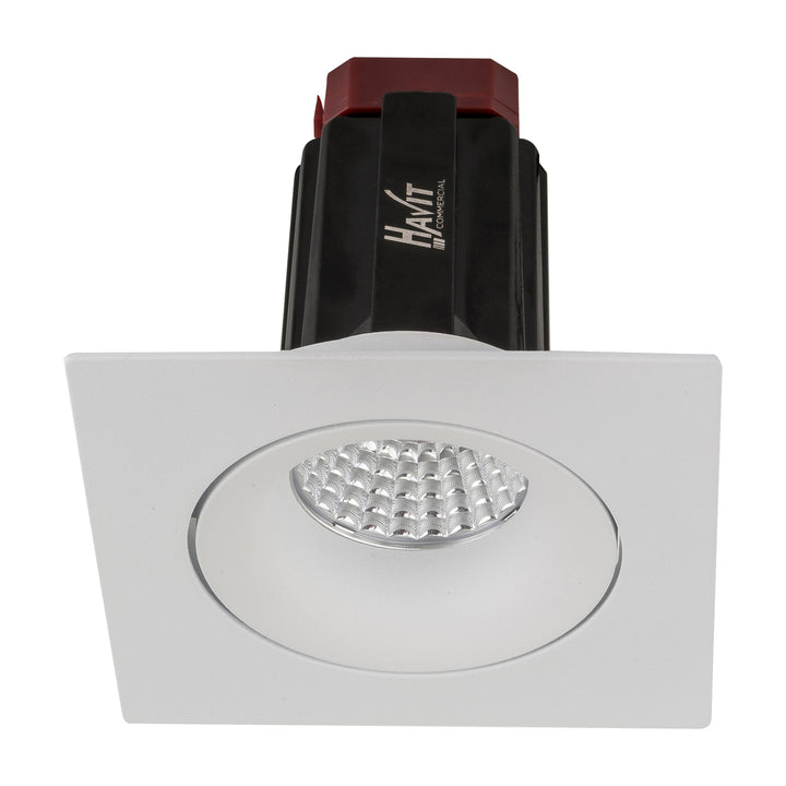 HCP-81320909 / HCP-81340909 - White Square Tilt 9w Recessed LED Downlight