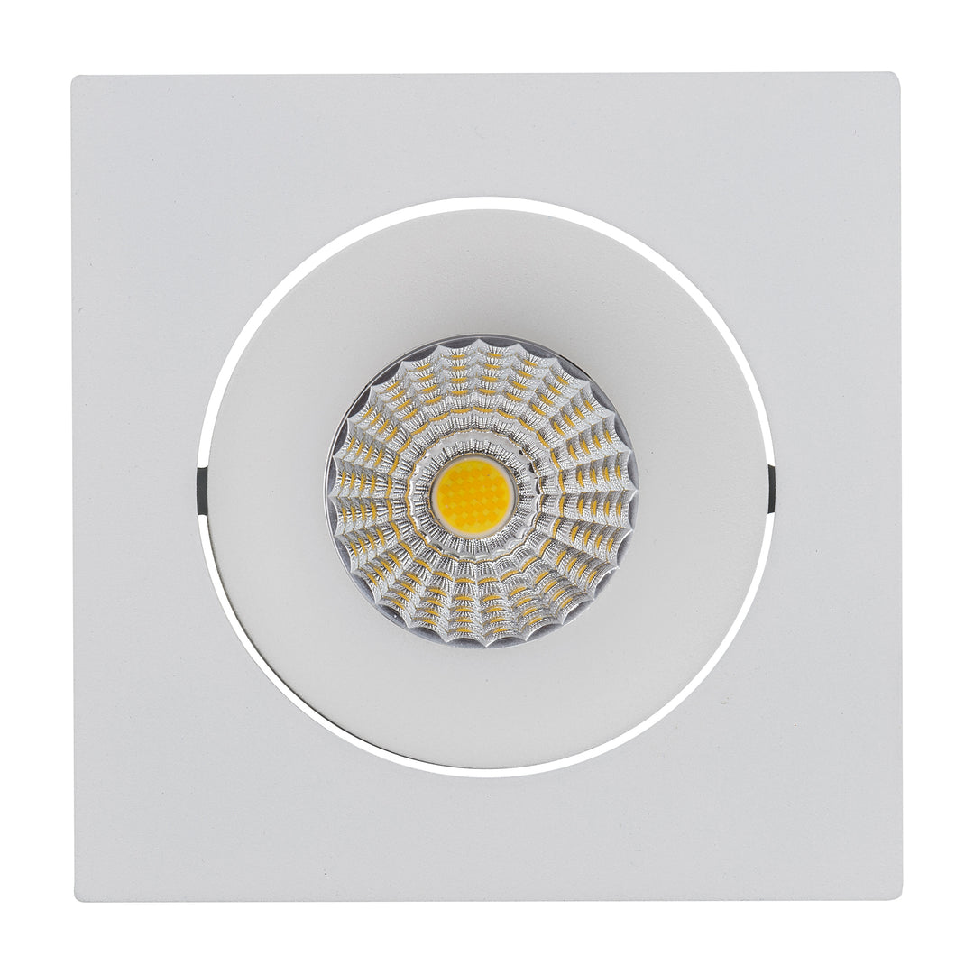 HCP-81320909 / HCP-81340909 - White Square Tilt 9w Recessed LED Downlight