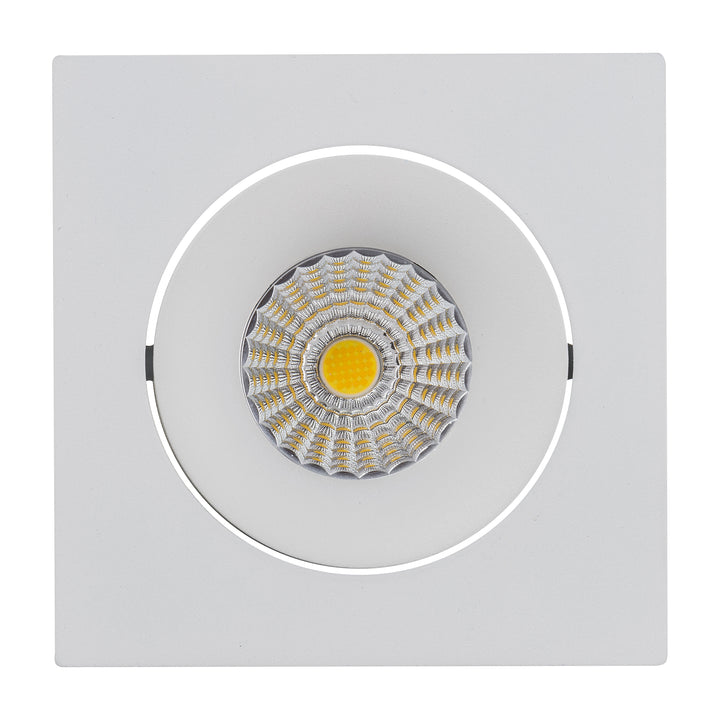 HCP-81320909 / HCP-81340909 - White Square Tilt 9w Recessed LED Downlight