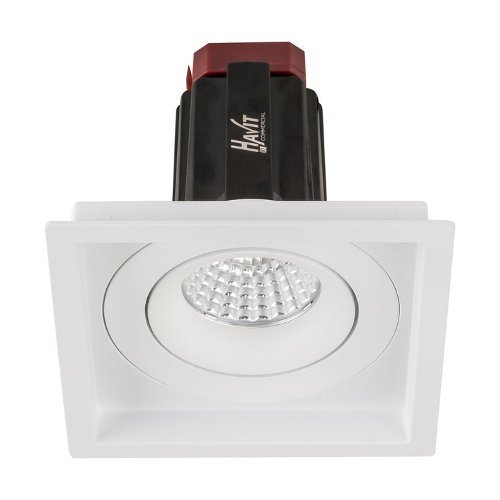 HCP-81321009 / HCP-81341009 - White Square Tilt 9w Recessed LED Downlight