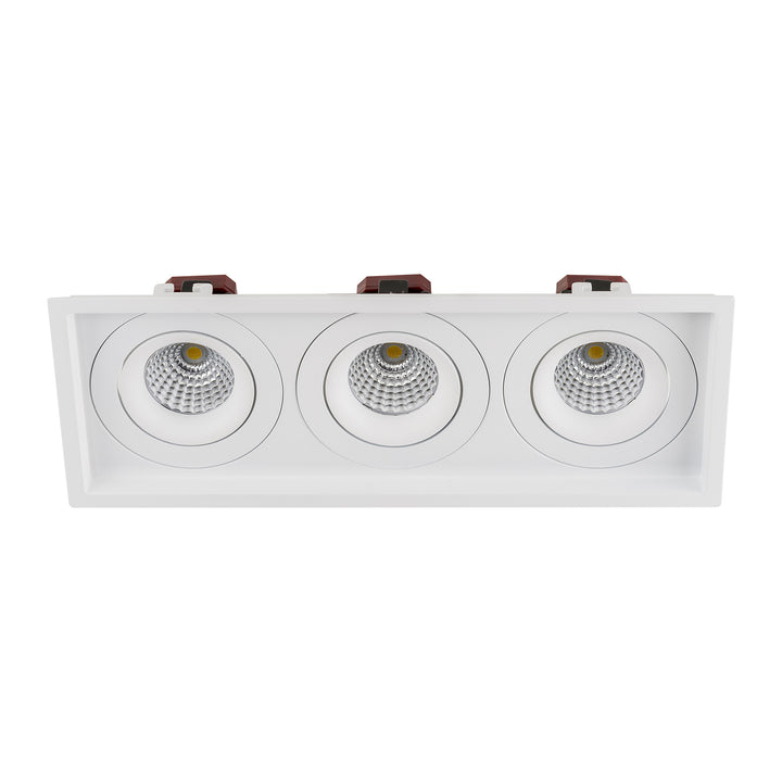 HCP-81321206 | HCP-81341206 - White Square Recessed Tilt 3 x 6w Recessed LED Downlight