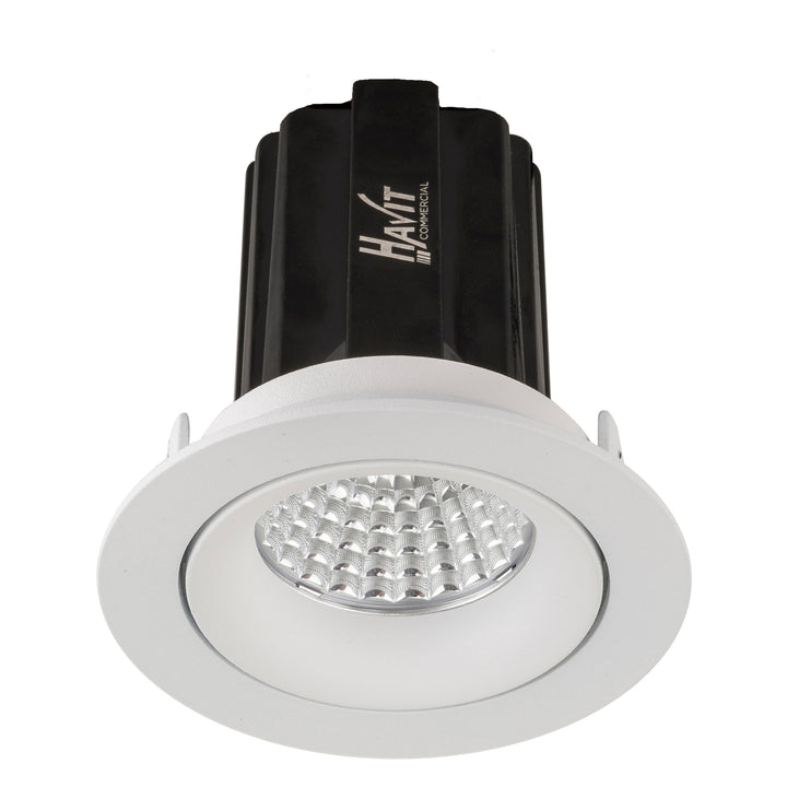 HCP-81350213 - White Round Deep Tilt 13w Dali Tunable Recessed LED Downlight