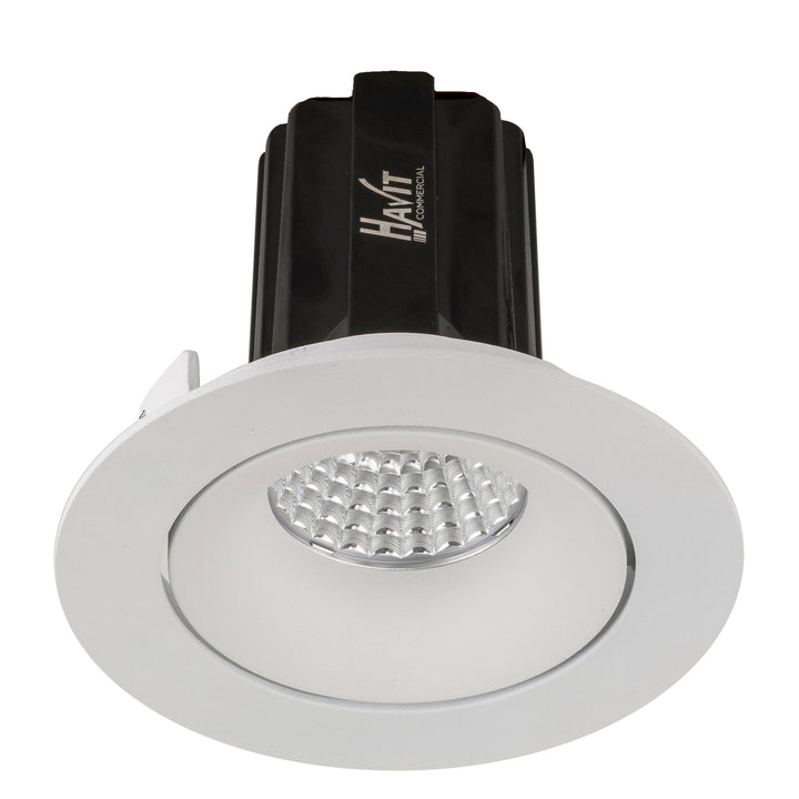 HCP-81350513 - White Round Tilt 13w Dali Tunable Recessed LED Downlight