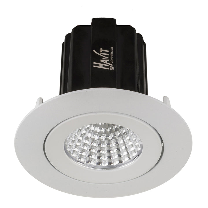 HCP-81350613 - White Round Tilt 13w Dali Tunable Recessed LED Downlight