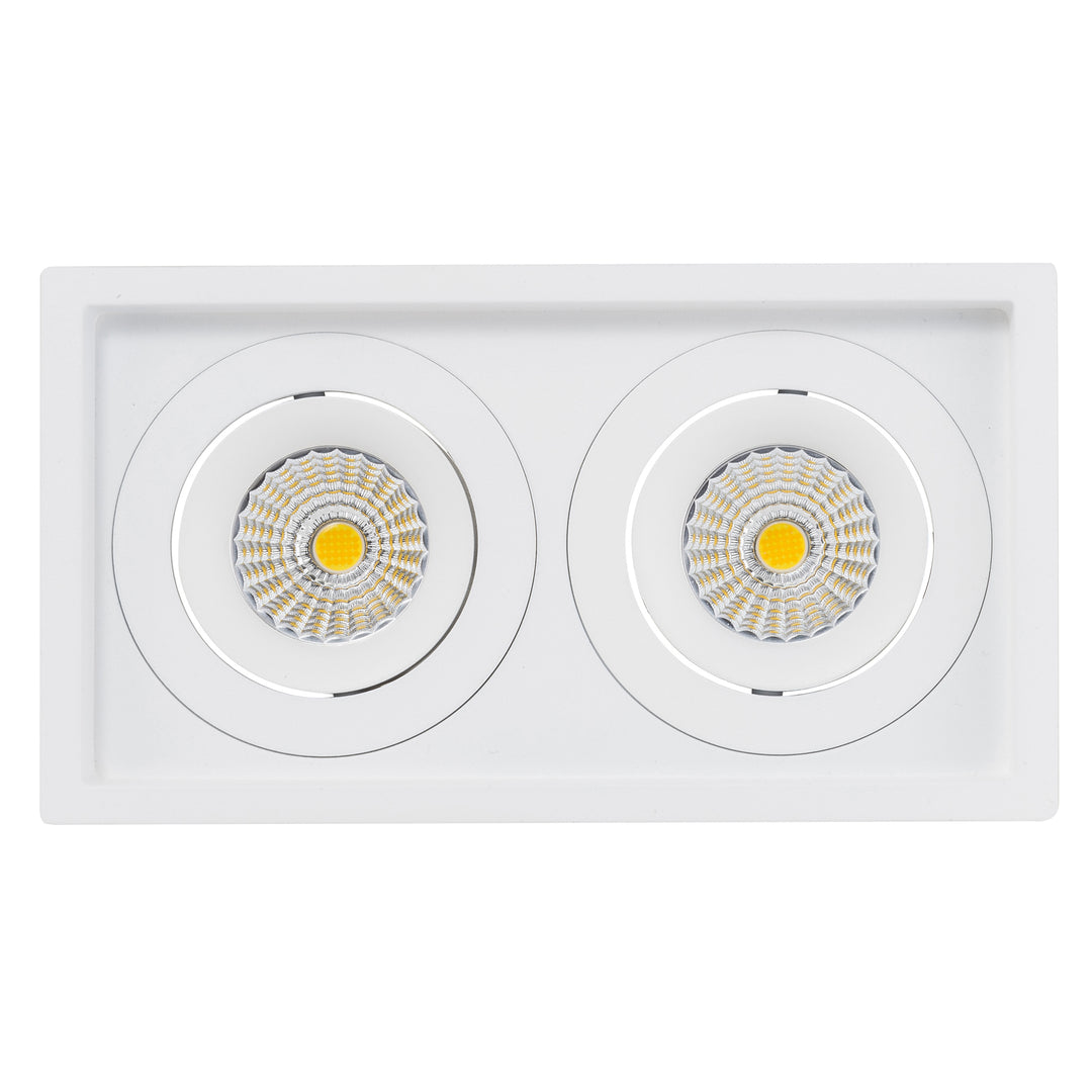 HCP-81351113 - White Rectangle Tilt 2x13w Dali Tunable Recessed LED Downlight
