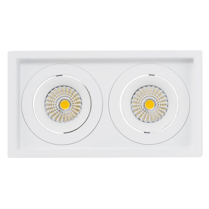 HCP-81351113 - White Rectangle Tilt 2x13w Dali Tunable Recessed LED Downlight