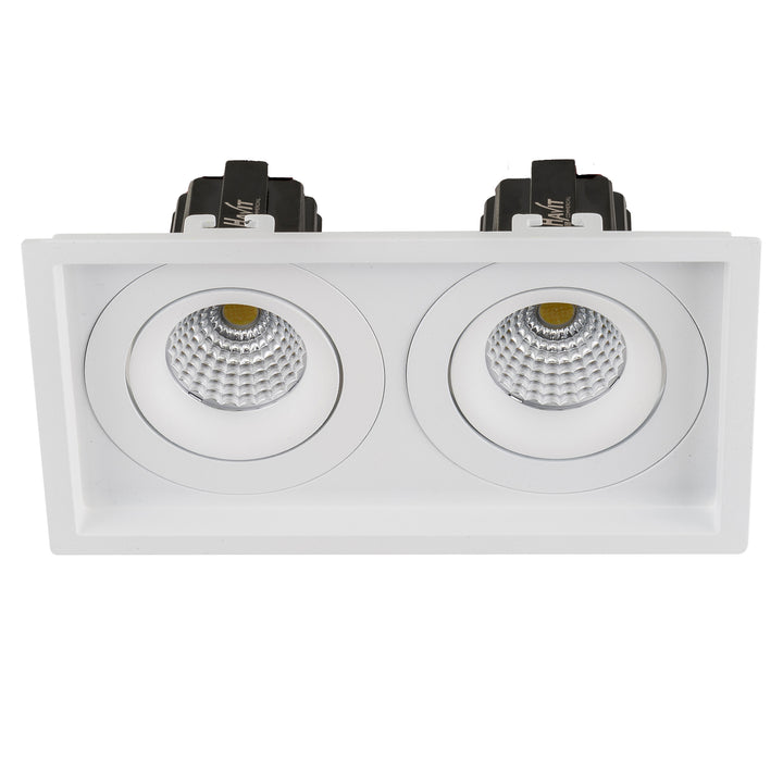 HCP-81351113 - White Rectangle Tilt 2x13w Dali Tunable Recessed LED Downlight
