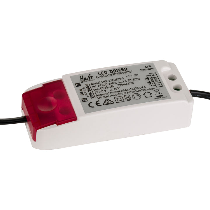 HCP-81220417 / HCP-81240417 - Black Round Deep Fixed 17w Recessed LED Downlight