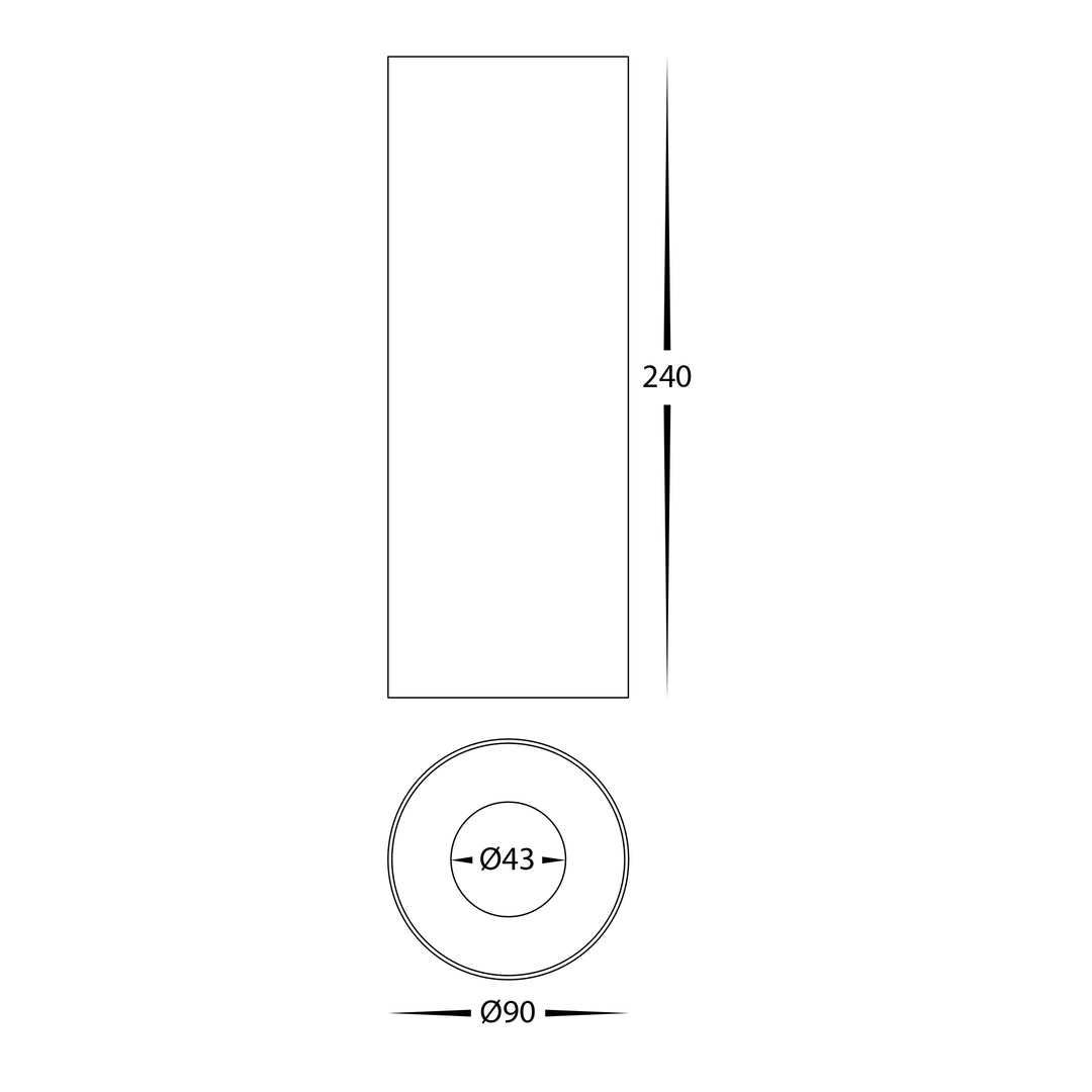HCP-8921234 - Black 12w Dali 2 Dimmable Surface Mounted LED Downlight