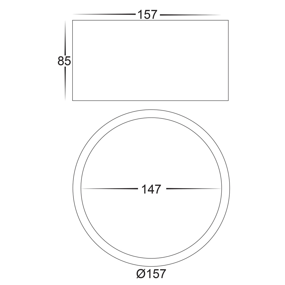 HCP-8931804 - White 18w Dali 2 Dimmable Surface Mounted LED Downlight