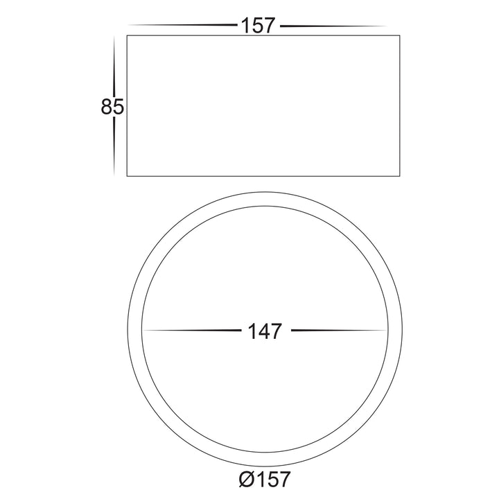 HCP-8931804 - White 18w Dali 2 Dimmable Surface Mounted LED Downlight