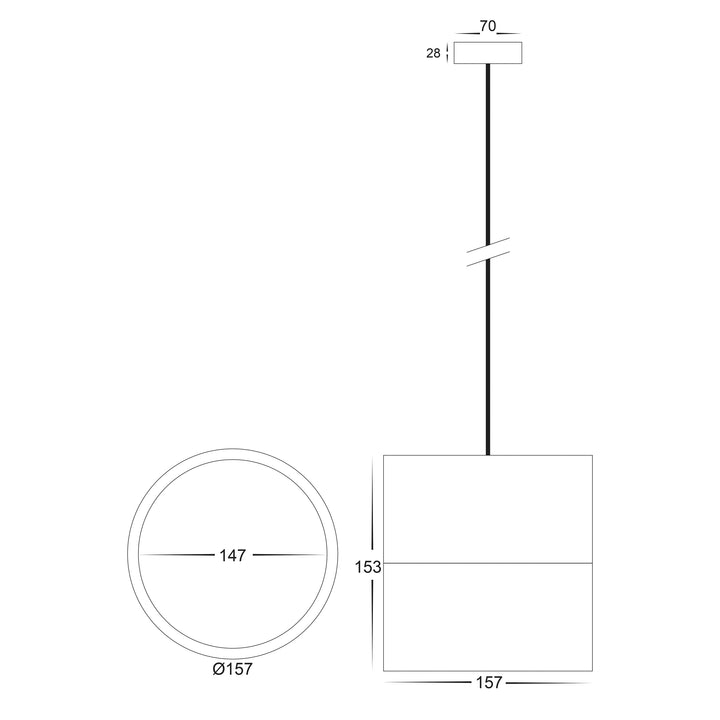 HCP-8931804-PDT - White 18w Dali 2 Pendant