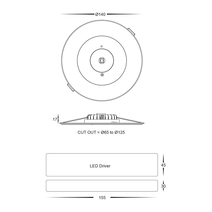 HCP-91301 - Recessed 3w LED Spitfire