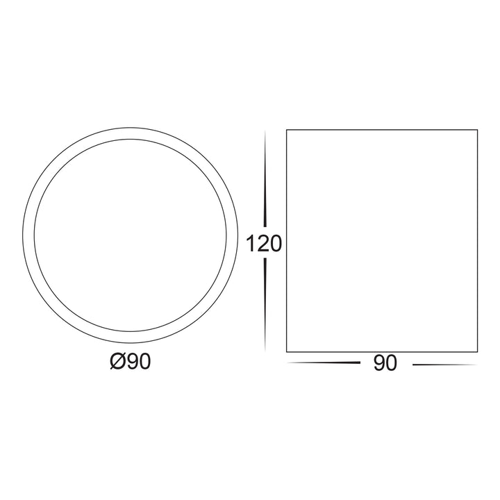 HCP-8021204 - Black 12w Tilt  Dali 2 Dimmable Surface Mounted LED Downlight