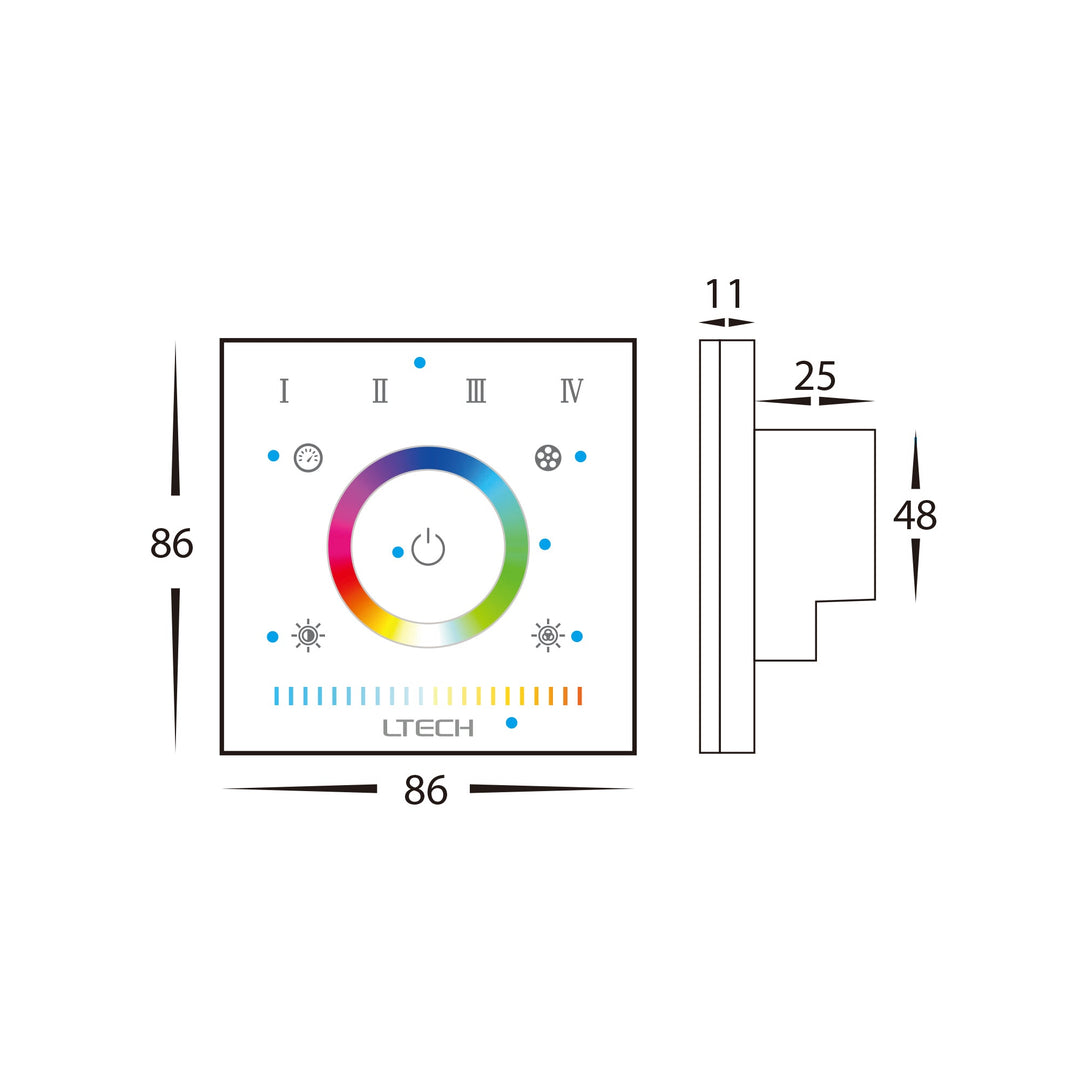 HCP-75252 - RGBCW LED Strip Touch Panel